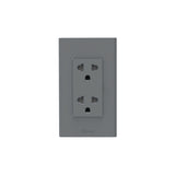 U7Z233A เต้ารับรวม 3 ขั้วมาตรฐานสหรัฐอเมริกา 2 แก๊ง หน่วยฟังก์ชัน (สีขาว/TH) 16A, L72